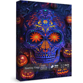 Vibrante puzzle arte del cranio di zucchero 1000 pezzi
